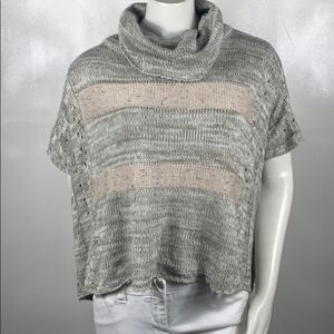 3FOR$20 Poof! Gray Turtle Neck Sweater Pancho Size:M